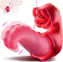 Load image into Gallery viewer, 3 in 1 Tongue Thrusting Vibrators Dildo with 10 Licking Clitoral &amp; Swing Mode