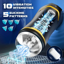 Load image into Gallery viewer, Auto 5 Sucking 10 Vibrating Male Masturbator Sex Toy