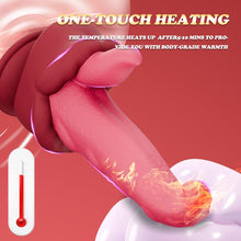 Load image into Gallery viewer, Realistic Tongue Thrusting Heating Fantasy Dildo With Suction Cup