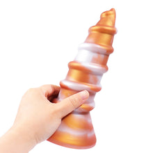 Load image into Gallery viewer, AIMITEX Gold Silicone Screw Super Thick Penis Butt Plug Anal Sex Toy