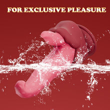 Load image into Gallery viewer, Realistic Tongue Thrusting Heating Fantasy Dildo With Suction Cup