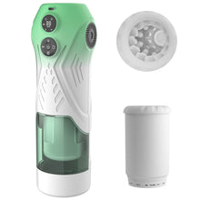 Load image into Gallery viewer, Green Star Rotating Telescopic Vibration Male Masturbator