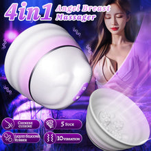 Load image into Gallery viewer, Angel 5 Vacuum Suction 10 Vibration Breast Massagers With Remote
