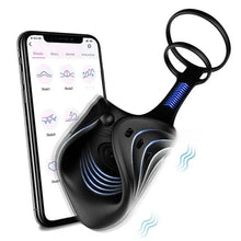 Load image into Gallery viewer, App Wireless Control Cock Ring Adjustable Vibrator Male Penis Trainer