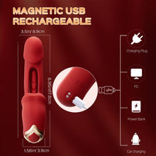 Load image into Gallery viewer, Rose Muncher Tapping G-Spot Vibrator Tongue Clitoral Stimulator