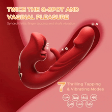 Load image into Gallery viewer, Rose Muncher Tapping G-Spot Vibrator Tongue Clitoral Stimulator