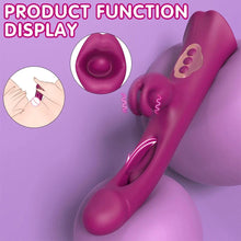Load image into Gallery viewer, 4 IN 1 Rose Muncher Rabbit Vibrator Licking Vibrating Flapping Clit Nipple Stimulator