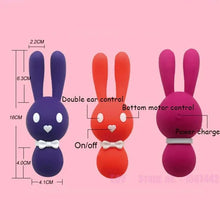 Load image into Gallery viewer, Bunny Vibrator Nipple Clamps Estimulador Clitoris Vibrator