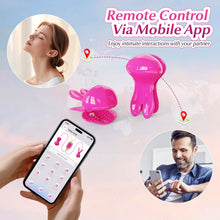 Load image into Gallery viewer, Rabbit Neck-hanging Nipple Clamps Vibrator With APP Control For Couple