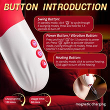 Load image into Gallery viewer, 4 In 1 Rose Tongue Swing Vibrating G-Spot Clitoral Stimulation Dildo Machine