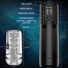 Load image into Gallery viewer, 2 in 1 Waterproof Auto Suction Vibration Male Masturbator
