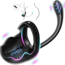 Load image into Gallery viewer, 3-in-1 Vibrating Testicle Taint Anal Stimulator with Adjustable Vibrating Cock Ring