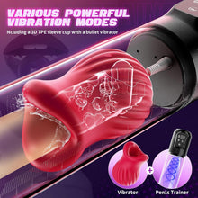 Load image into Gallery viewer, Automatic Suction Vibration Penis Enlargement Pump with Rose Shaped Inner Sleeve