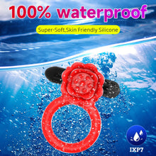 Load image into Gallery viewer, Vibrating Rose Penis Ring Clitoral Stimulation For Couple