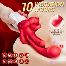 Load image into Gallery viewer, 4 In 1 Rose Tongue Swing Vibrating G-Spot Clitoral Stimulation Dildo Machine