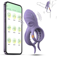 Load image into Gallery viewer, Octopus Lock Delayed Ejaculation Penis Ring Wireless APP