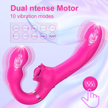 Load image into Gallery viewer, Lesbian 3 in 1 Double Ended Vibrator for Clitoris Vagina Stimulation with Remote Control