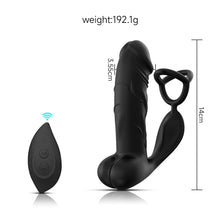 Load image into Gallery viewer, Triple Rings Vibrating Prostate Massager realistic dildo With Remote Control