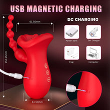 Load image into Gallery viewer, Big Mouth Clitoris Suction Anal Bead Vibrator with 10 Tongue Licking Modes