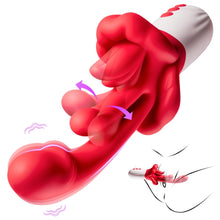 Load image into Gallery viewer, 4 In 1 Rose Tongue Swing Vibrating G-Spot Clitoral Stimulation Dildo Machine