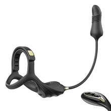 Load image into Gallery viewer, 2 In 1 penis Ring thrusting anal Prostate Massager with Adjustable ring buckle