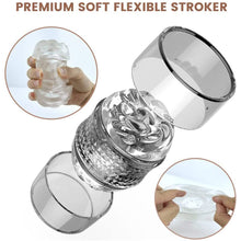 Load image into Gallery viewer, Open Ended Manual Suction Blowjob Penis Stroker with Case