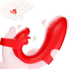 Load image into Gallery viewer, Finger Vibrator Rose Tongue Licking Clitoris G Spot Vibrator