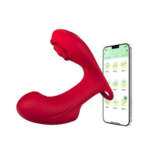 Load image into Gallery viewer, Rose Finger Vibrator Double Vibration Clitoral G Spot Stimulator APP Control