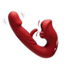 Load image into Gallery viewer, Rose Muncher Tapping G-Spot Vibrator Tongue Clitoral Stimulator