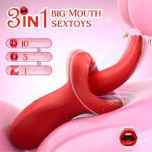 Load image into Gallery viewer, Big Mouth Clitoris Suction G Spot Vibrator with 10 Tongue Licking Modes