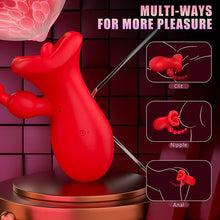 Load image into Gallery viewer, Big Mouth Clitoris Suction Anal Bead Vibrator with 10 Tongue Licking Modes