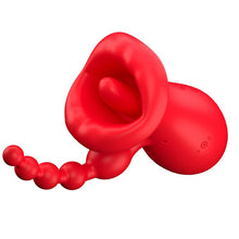 Load image into Gallery viewer, Big Mouth Clitoris Suction Anal Bead Vibrator with 10 Tongue Licking Modes