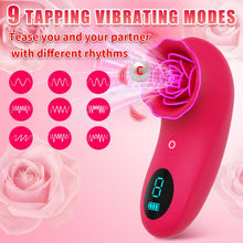 Load image into Gallery viewer, Rose Sex Toy Mini Vibrator for Womens Tapping Vibrating sex toy