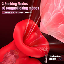 Load image into Gallery viewer, Big Mouth Clitoris Suction Anal Bead Vibrator with 10 Tongue Licking Modes