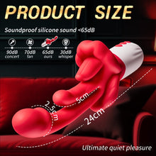 Load image into Gallery viewer, 4 In 1 Rose Tongue Swing Vibrating G-Spot Clitoral Stimulation Dildo Machine