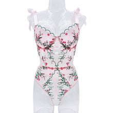 Load image into Gallery viewer, French Lingerie Embroidery See-through Mesh Sexy Female Erotic Set