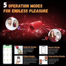 Load image into Gallery viewer, Penis Vibrator 2 in 1 APP Controlled Male Masturbator 9 Modes Lips Wrapping Waterproof
