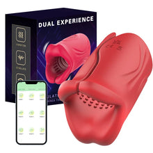 Load image into Gallery viewer, Penis Vibrator 2 in 1 APP Controlled Male Masturbator 9 Modes Lips Wrapping Waterproof