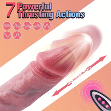 Load image into Gallery viewer, 9in-Realistic Brown Thrusting Dildo Vibrator Remote Control
