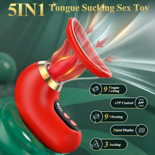 Load image into Gallery viewer, Nipples Clitoris Licker Tongue Vibrator Removable Cup Vagina Sucking Massager