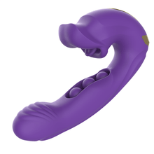 Load image into Gallery viewer, Rose Muncher Clitoris Biting Rolling Ball G Spot Vibrator