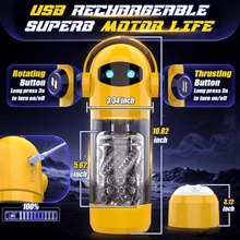 Load image into Gallery viewer, Spaceman 2 in 1 Automatic 7 Telescopic 7 Rotating Male Masturbator