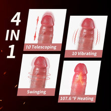 Load image into Gallery viewer, 8.6-In Vibrating Thrusting Swing Thick Long Lifelike Dildo With Remote Control