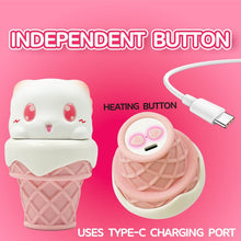 Load image into Gallery viewer, Peachy Bunny Ice Cream Cone Clitoral Suction Heating Vibrator