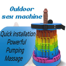 Load image into Gallery viewer, TOYHEERG Rainbow Chair Sex Dildo Machine Outdoor Stimulation