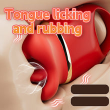Load image into Gallery viewer, Red Lips Tongue Licking Bite Vibrator Women&#39;s Masturbation