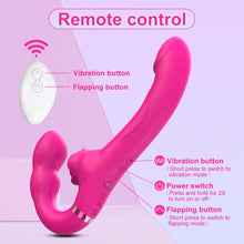 Load image into Gallery viewer, Lesbian 3 in 1 Double Ended Vibrator for Clitoris Vagina Stimulation with Remote Control