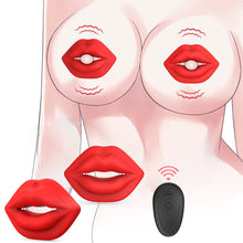 Load image into Gallery viewer, MizzZee Wireless Red Lip Nipple Clamp vibrator With Remote Control Control