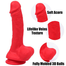 Load image into Gallery viewer, AIMITEX five colors long silicone dildo