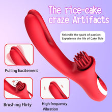 Load image into Gallery viewer, 3 In 1 Clit Tickling G Spot Wiggling Dildo Vibrator